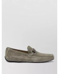 Ferragamo - Suede Leather Driver Loafers - Lyst