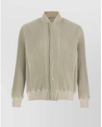 Homme Plissé Issey Miyake - Polyester Bomber Jacket - Lyst