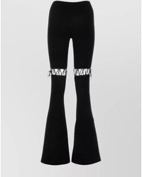 Nensi Dojaka - Ribbed Cutout Flared Trousers - Lyst