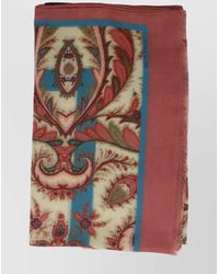 Etro - Floral Pattern Lightweight Soft Texture Scarf - Lyst