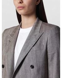 Tagliatore - Double Breasted Suit Jacket Notched Lapels - Lyst