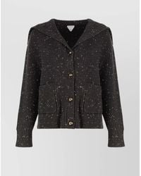 Bottega Veneta - Ribbed Wool V-Neck Cardigan - Lyst