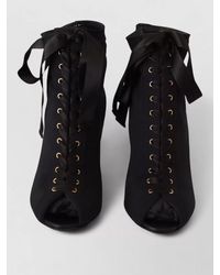 Dolce & Gabbana - Stretch Ankle Boots Peep Toe Stiletto - Lyst