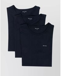 Paul Smith - Organic Cotton Logo Print Crew Neck Short Sleeve T Shirt 3 Pack - Lyst
