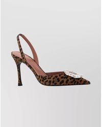 AMINA MUADDI - Animal Print Leather Slingback Pumps - Lyst