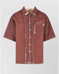 Marni - Cotton Shirt Short Sleeves Chest Pocket - Lyst