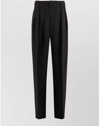 Bottega Veneta - Pleated Loose Trousers Viscose Silk Blend - Lyst