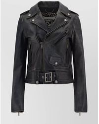 Golden Goose - Leather Slim-Fit Biker Jacket - Lyst