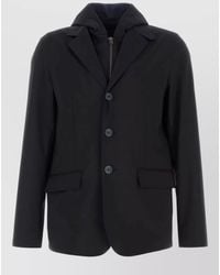 Herno - Jersey Blazer Hood Long Sleeves Pockets - Lyst