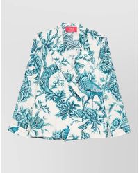 F.R.S For Restless Sleepers - Silk Shirt Floral Pattern Notched Lapels - Lyst