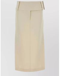 Sportmax - Stretch Viscose Fronda Skirt High Waist - Lyst
