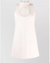 Courreges - Sleeveless Knee Length Dress With Cut-Out Detailing - Lyst