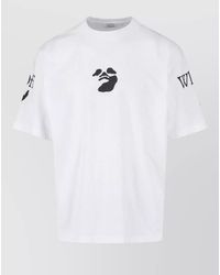 Off-White c/o Virgil Abloh - Graphic Print Crew Neck Short Sleeve Shirt - Lyst