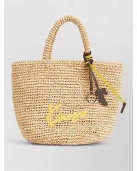 KENZO - Small Raffia Beach Bag - Lyst
