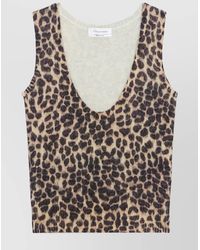 Blumarine - Rose Printed Knitted Top - Lyst