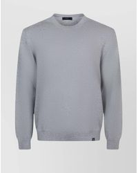 Fay - Fine Wool Crew Neck Long Sleeve Sweater - Lyst