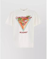 CASABLANCA - Cotton Crew Neck T-Shirt With Graphic Print - Lyst