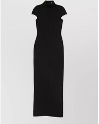 Solace London - Maxi Dress High Neck Cap Sleeves Fitted - Lyst