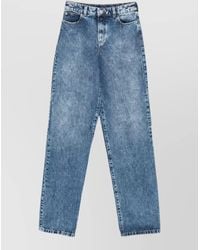 Emporio Armani - Acid-Wash Straight-Leg Denim Jeans - Lyst