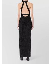 Max Mara - Halter Neck Floor Length Sleeveless Dress - Lyst