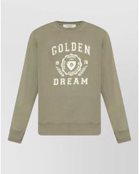 Golden Goose - Logo-Print Distressed Cotton Crewneck Sweatshirt - Lyst