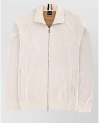 BOSS - H Idino High Collar Knit Jacket - Lyst