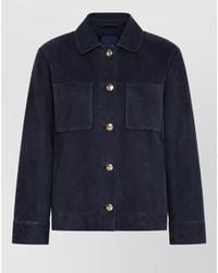Max Mara - Leather Single Breasted Coat - Lyst