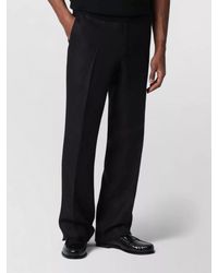 Lardini - Linen Straight-Leg Trousers - Lyst