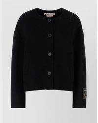 Marni - Crewneck Cardigan With Long Sleeves And Pockets - Lyst