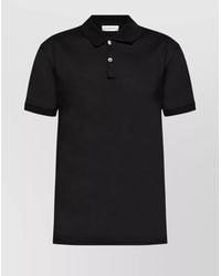 Lanvin - Collared Shirt With Ribbed Cuffs And Short Sleeves - Lyst