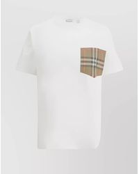 Burberry - Cotton Oversized Check Pocket T-Shirt - Lyst