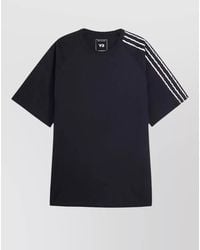 Y-3 - Cotton Short-Sleeve Logo-Stripe T-Shirt - Lyst