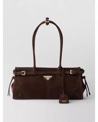 Prada - Bonnie Medium Suede Shoulder Bag - Lyst