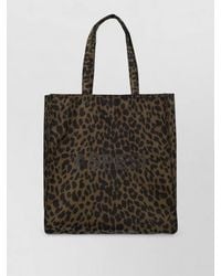Aspesi - Logo Tote Bag Animal Print Dual Handles - Lyst