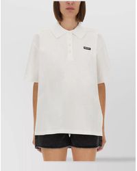 ROTATE BIRGER CHRISTENSEN - Cotton Polo Top - Lyst