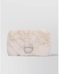 Roger Vivier - Strass Buckle Fur Texture Phone Holder - Lyst
