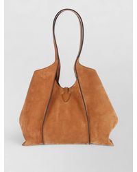 Tod's - Shoulder Shopper Bag Dual Handles Suede - Lyst