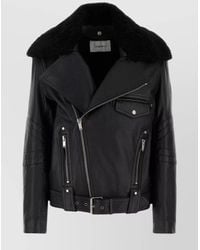 Saint Laurent - Leather Biker Jacket Jackets - Lyst