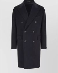 Tagliatore - Virgin Wool Double Breasted Coat - Lyst