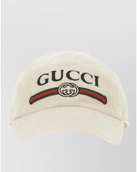 Gucci - Cotton Baseball Cap Curved Brim Design - Lyst