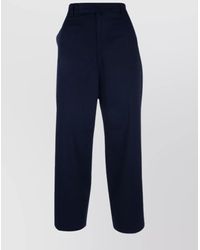 PT Torino - High Waist Wide Leg Trousers With Belt Loops - Lyst