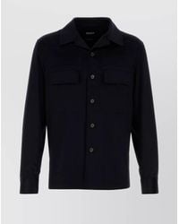 ZEGNA - Cashmere Shirt With Chest Pockets And Long Sleeves - Lyst