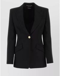 Versace - Single-Breasted Virgin Wool Blazer - Lyst