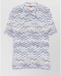 Missoni - Short Sleeve Polo Shirt Zigzag Pattern - Lyst