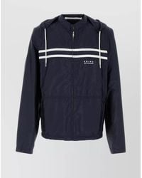 Prada - Nylon Jacket With Hood And Elasticized Cuffs - Lyst