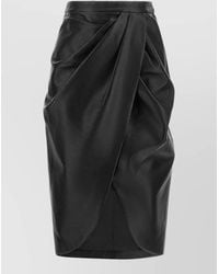 Balmain - Leather Skirt - Lyst
