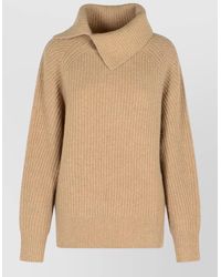 Loulou de Saison - Cecil Cashmere Sweater Fold Over Collar - Lyst