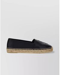 Saint Laurent - Leather Logo Espadrilles - Lyst