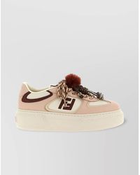 Fendi - Platform Logo Trainers - Lyst