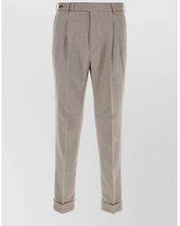PT Torino - Cotton Blend Tailored Pants Pleated Cuffs - Lyst